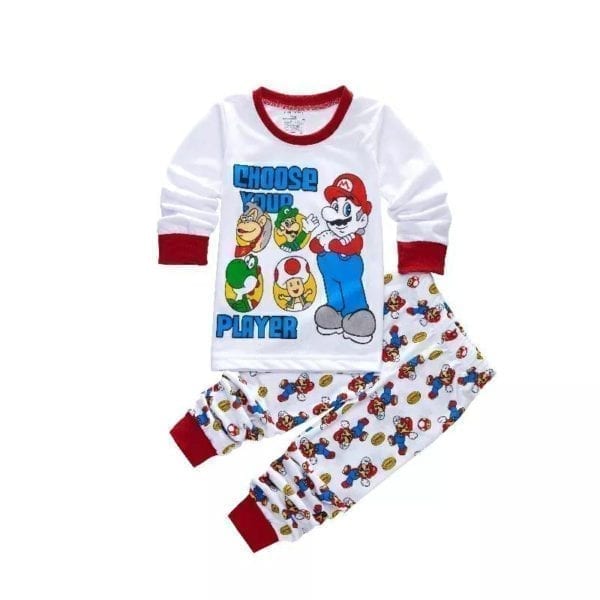 Supermario White Pajama Set – Kidsland Trading